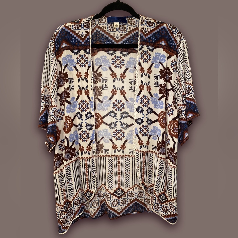 Blue Rain Linen Cardigan | Sm.